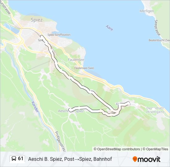 61 Bus Line Map