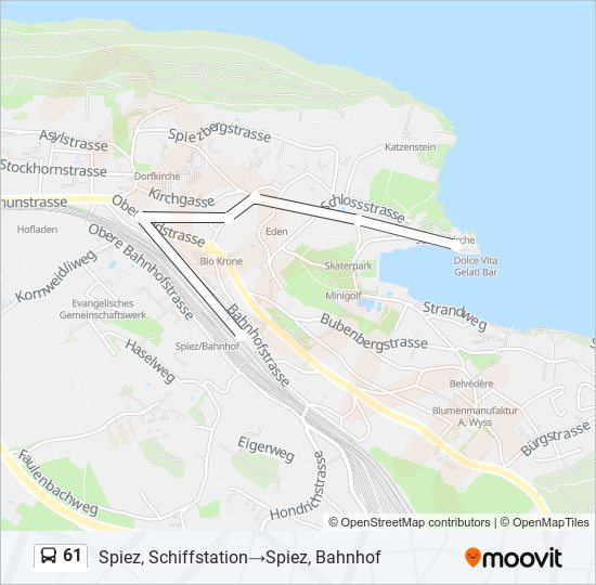 61 bus Line Map