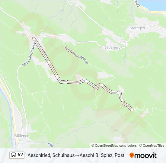 62 Bus Line Map