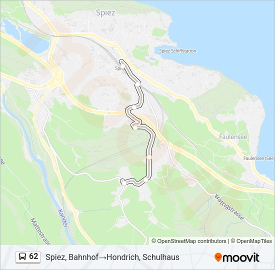 62 Bus Line Map