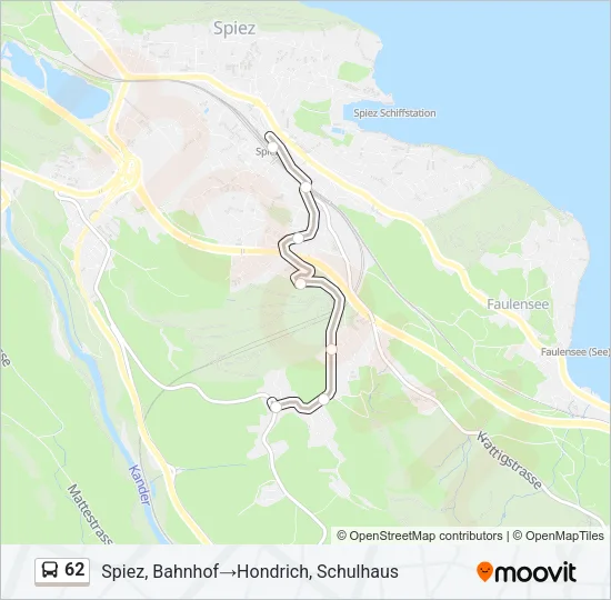 62 Bus Line Map