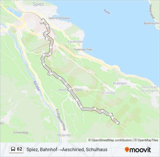 62 Bus Line Map
