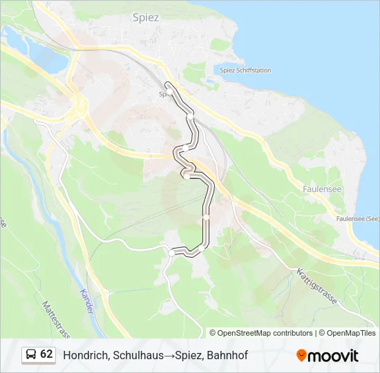 62 Bus Line Map