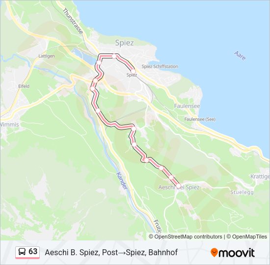 63 Route: Schedules, Stops & Maps - Aeschi B. Spiez, Post‎→Spiez ...