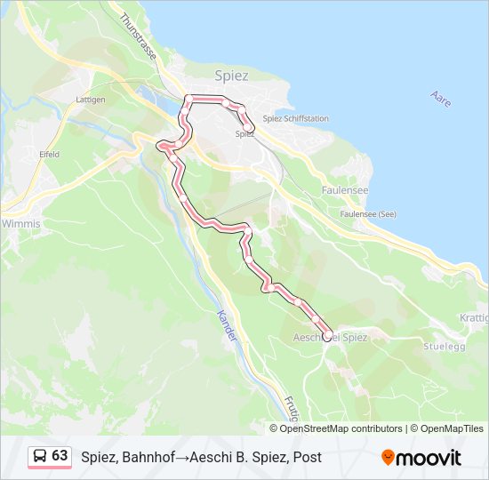 63 Bus Line Map