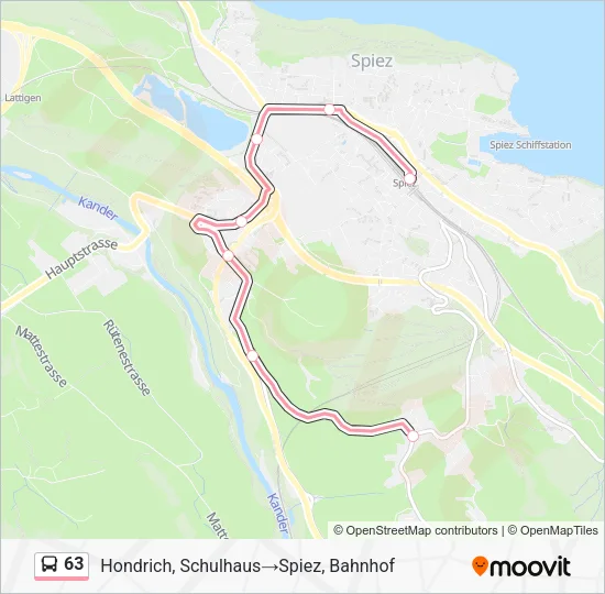 63 Bus Line Map