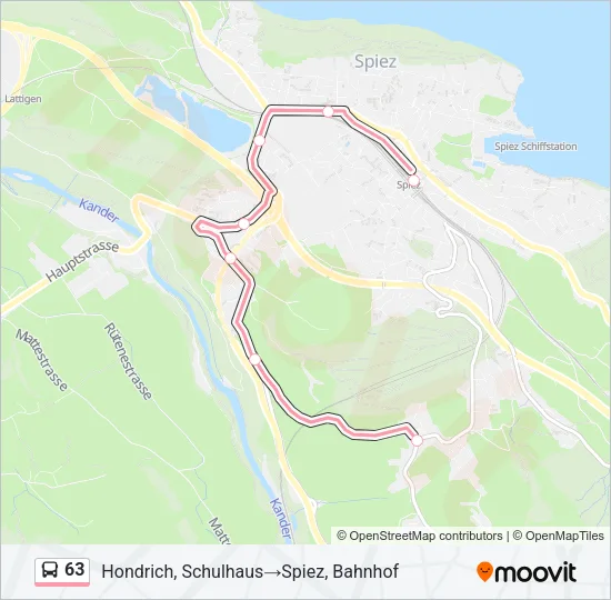 63 Bus Line Map