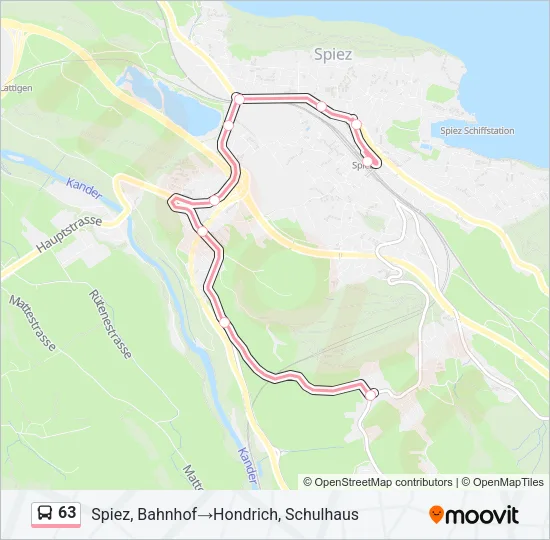 63 Bus Line Map