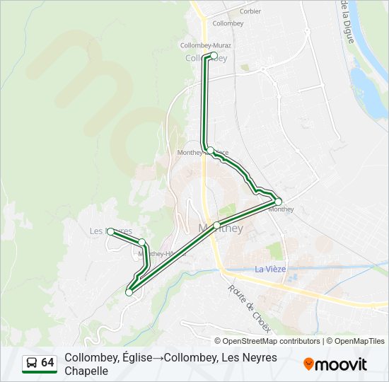64 Bus Line Map