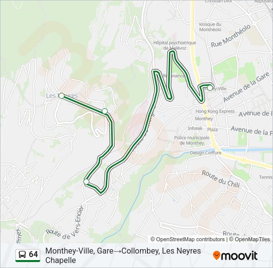 64 Bus Line Map