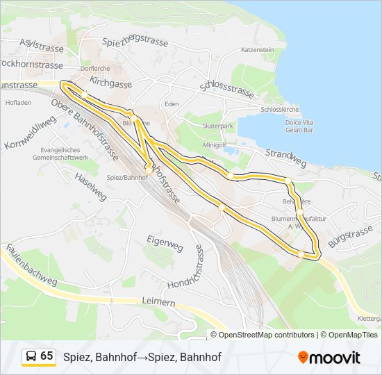 65 Bus Line Map