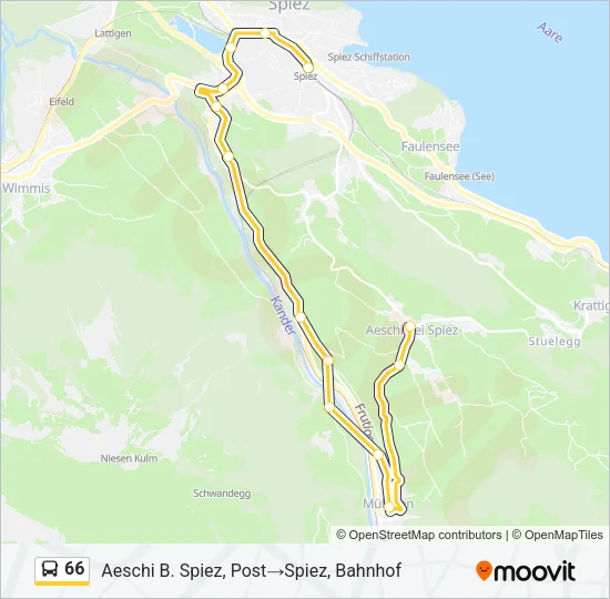 66 Bus Line Map