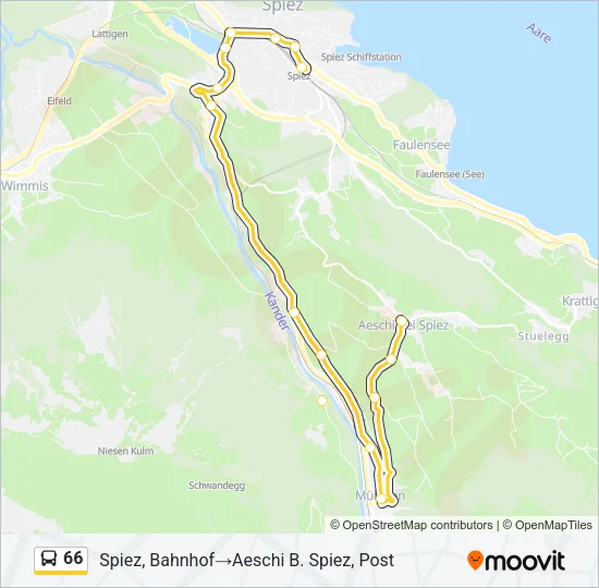 66 Bus Line Map
