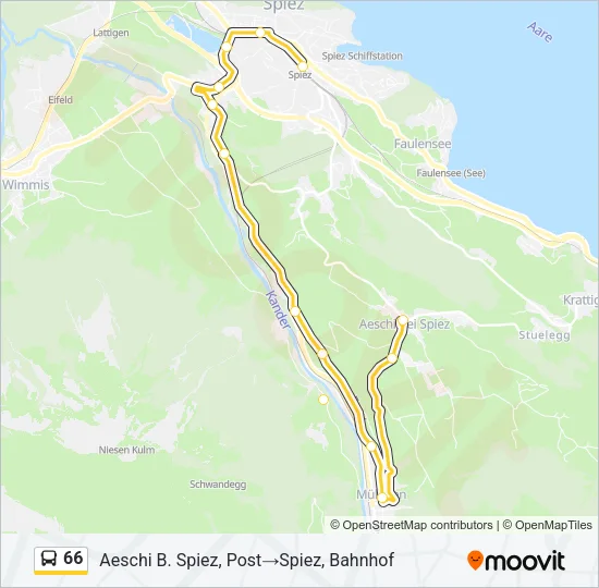 66 Bus Line Map
