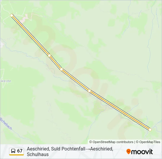 67 Bus Line Map