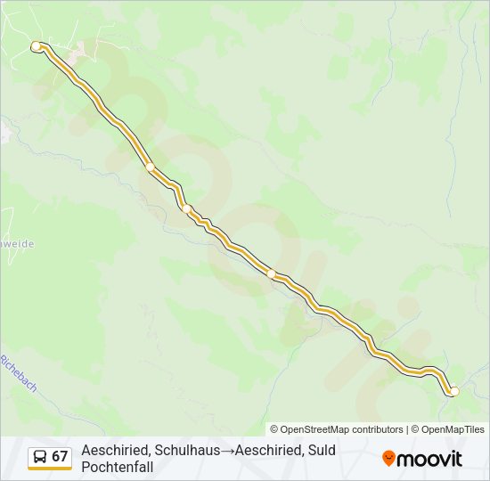 67 Bus Line Map