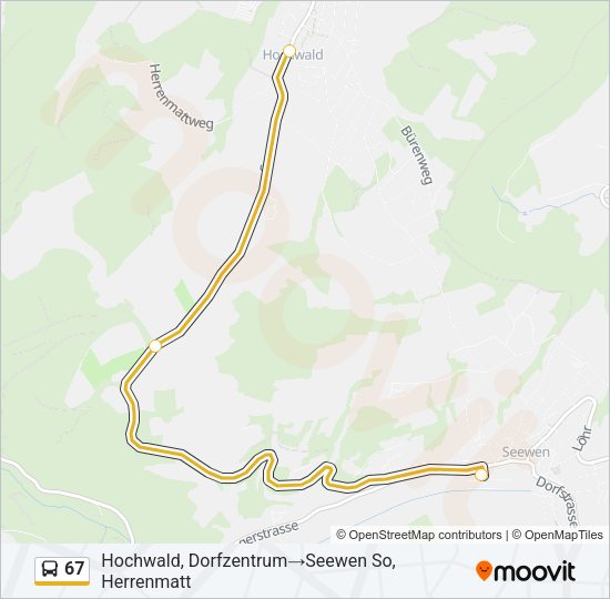 67 Bus Line Map