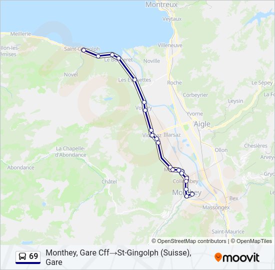 69 Bus Line Map