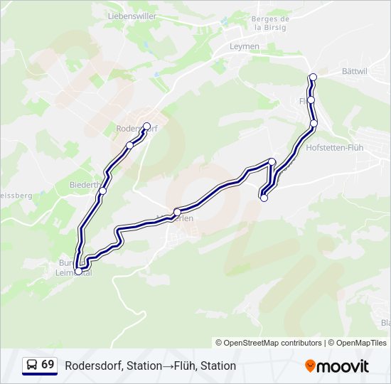 69 Bus Line Map