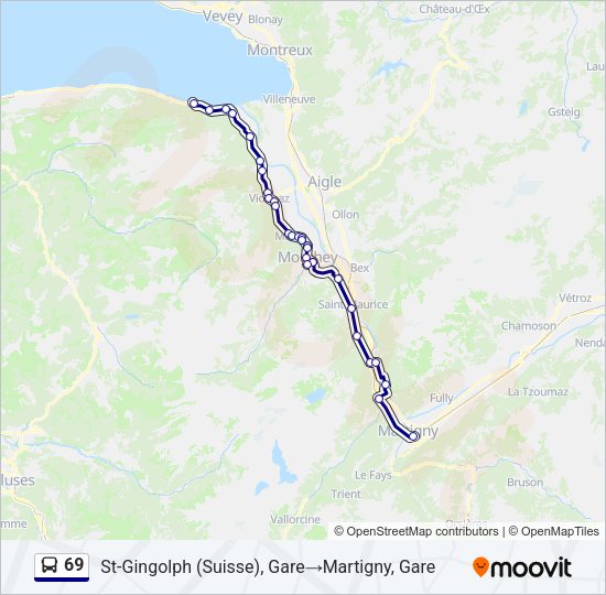 69 Bus Line Map