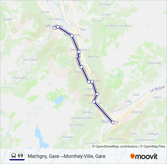 69 Bus Line Map