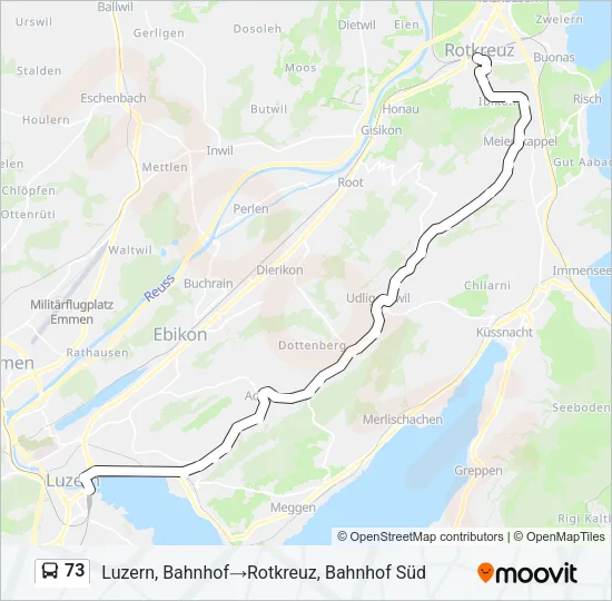 73 Bus Line Map