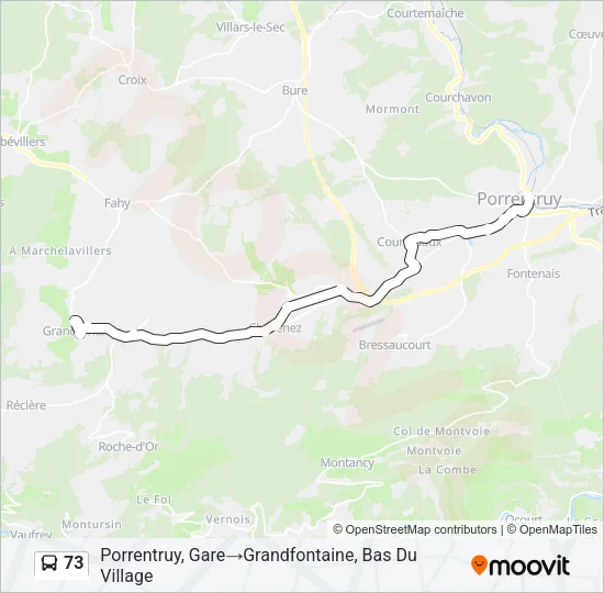 73 Bus Line Map