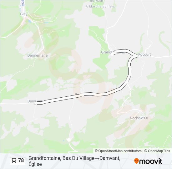 78 Bus Line Map