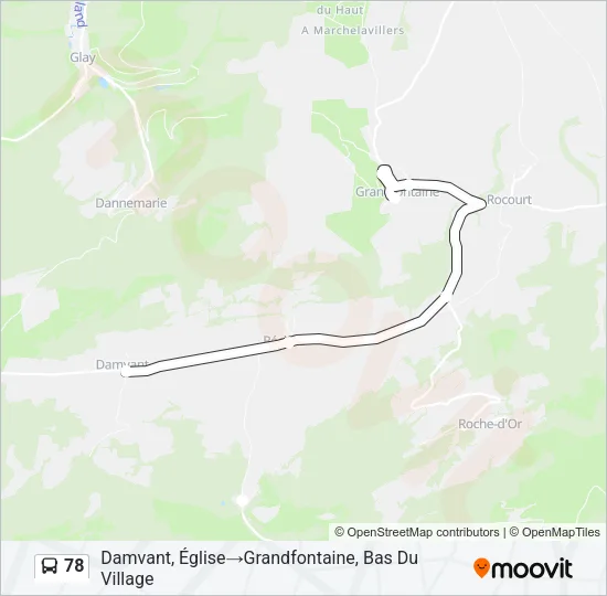 78 Bus Line Map