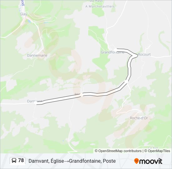 78 Bus Line Map