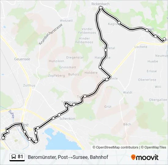 81 Bus Line Map