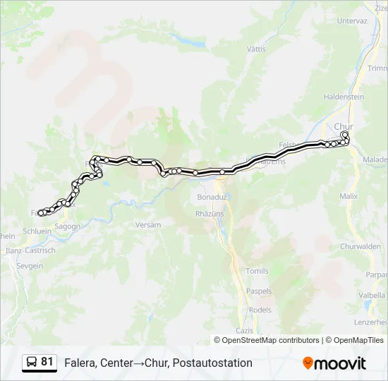 81 Bus Line Map