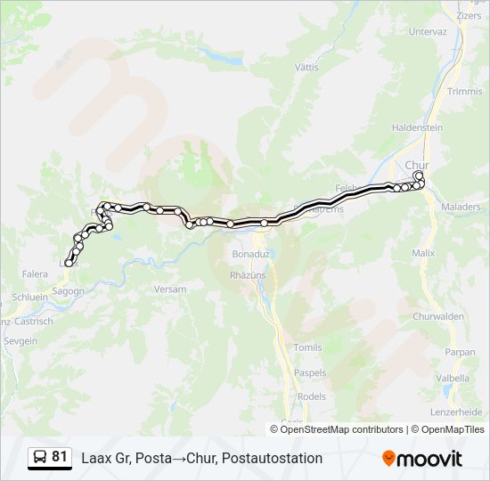 81 Bus Line Map