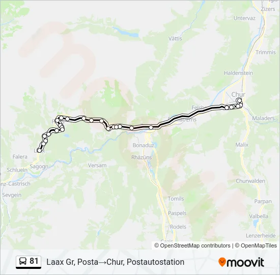 81 Bus Line Map