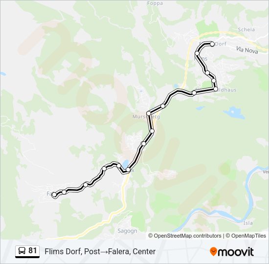 81 Bus Line Map