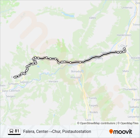 81 Bus Line Map