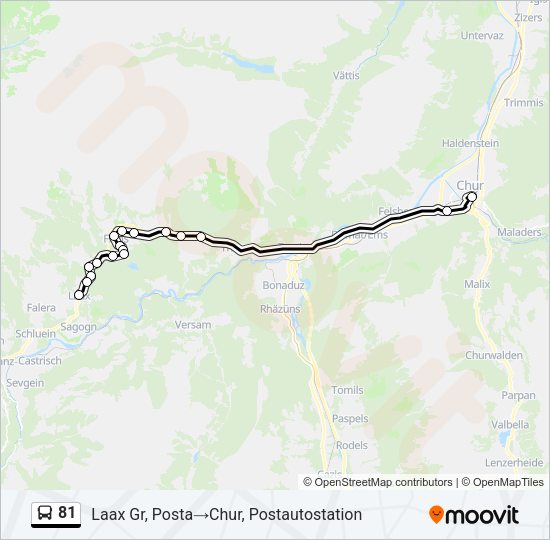 81 Bus Line Map