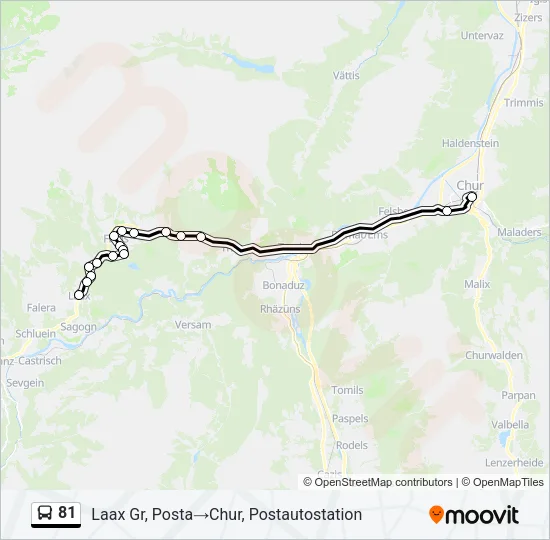 81 Bus Line Map