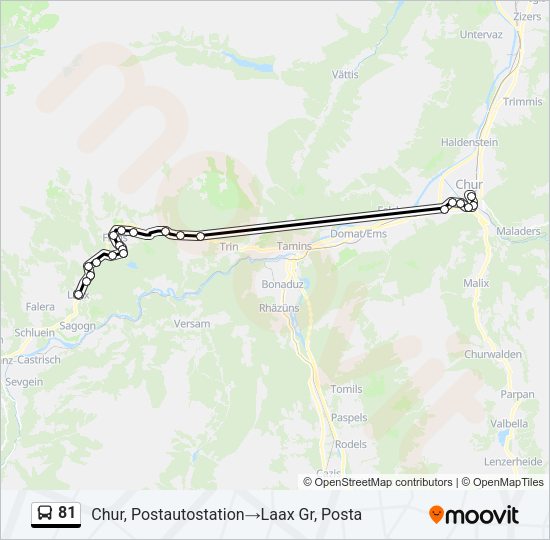 81 Bus Line Map