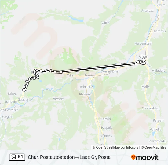 81 Bus Line Map