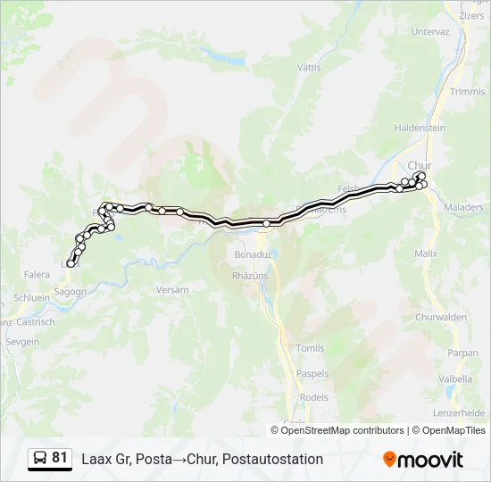 81 Bus Line Map