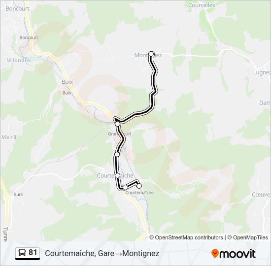 81 Bus Line Map