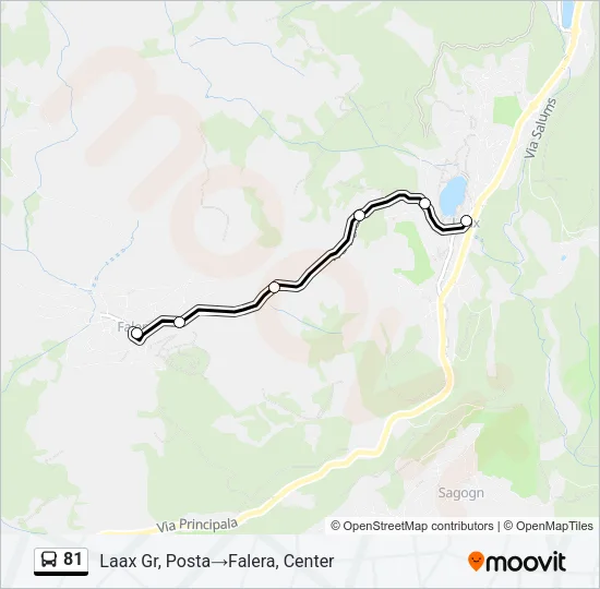 81 Bus Line Map