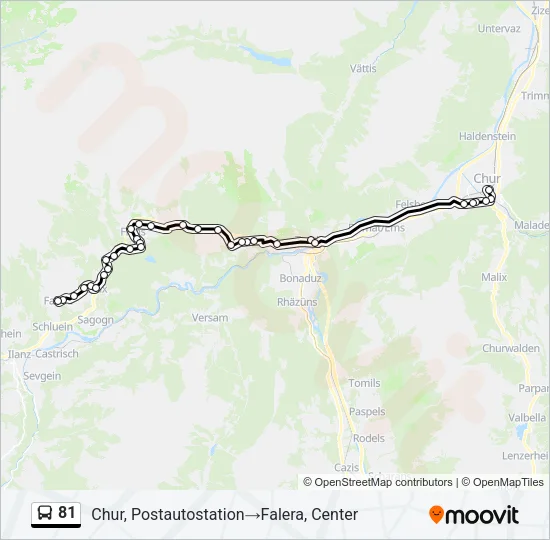 81 Bus Line Map