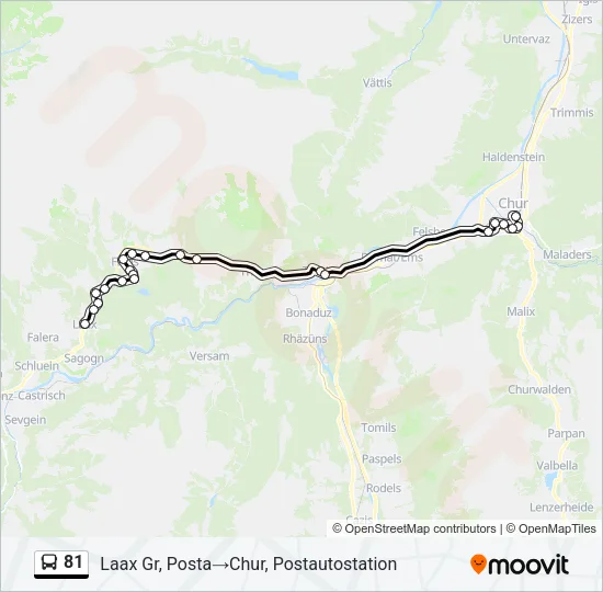 81 Bus Line Map