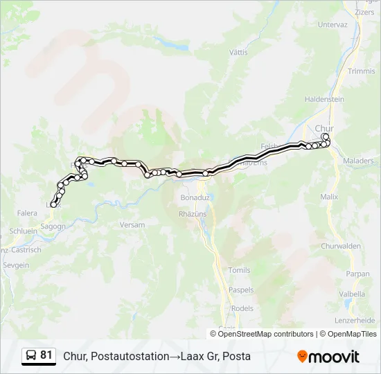 81 Bus Line Map