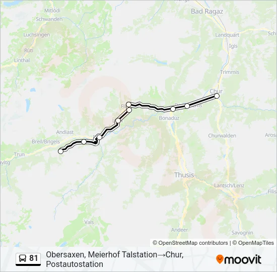 81 Bus Line Map