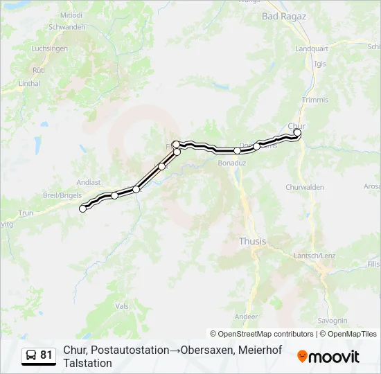 81 Bus Line Map
