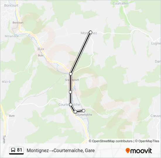 81 Bus Line Map
