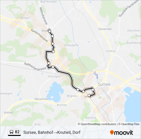 82 Bus Line Map